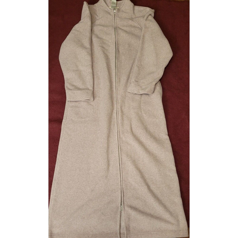 Donna Karan Intimates Full Zip Winter Robe Size Large With Pockets One Piece